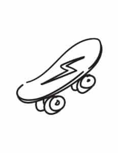 Back to Back Drawing Skateboard Sample