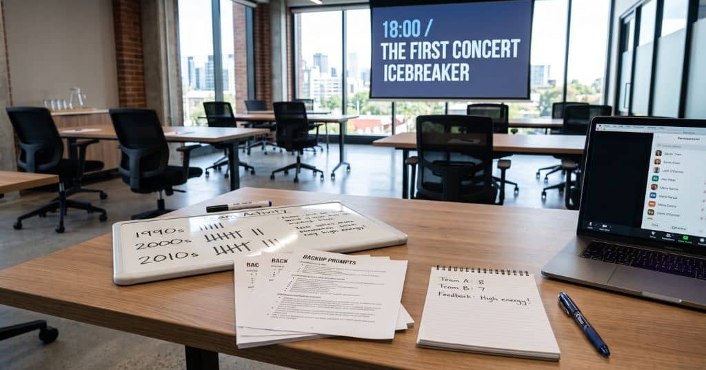 How to Set Up the First Concert Icebreaker Before Your Team Meeting